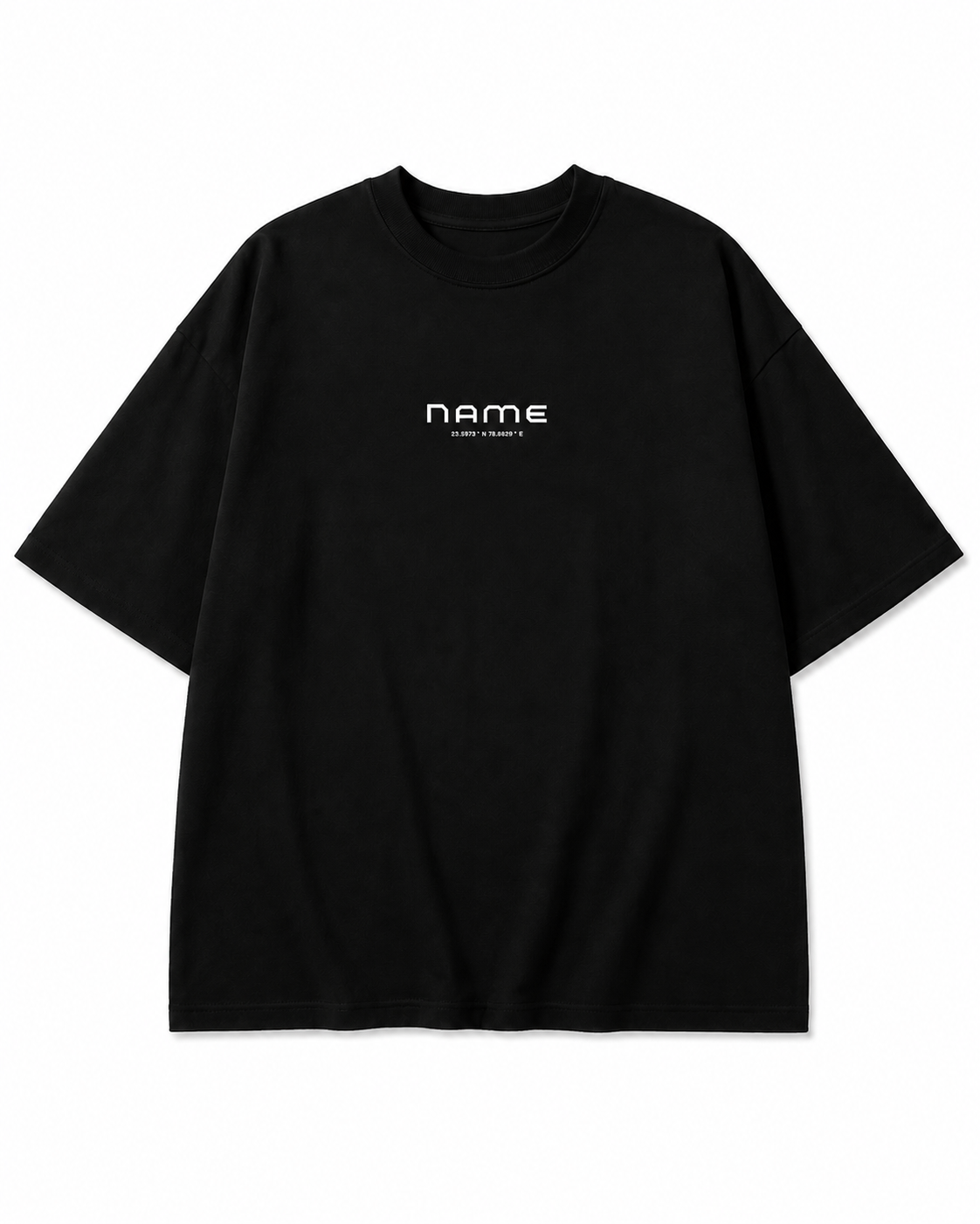 Customisable Black Oversized NASA Tshirt - Premium 220 GSM (Unisex)