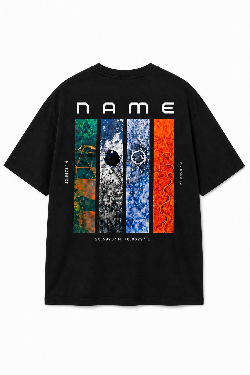 Customisable Black Oversized NASA Tshirt - Premium 220 GSM (Unisex)