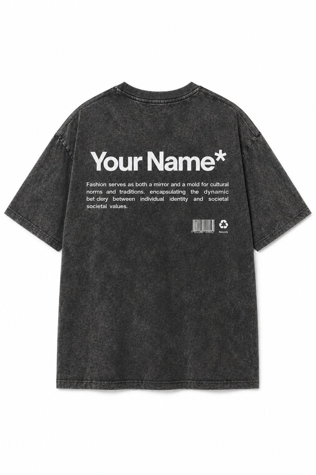 Acid Wash Oversized Custom T-Shirt – Premium 220 GSM Cotton (Unisex)