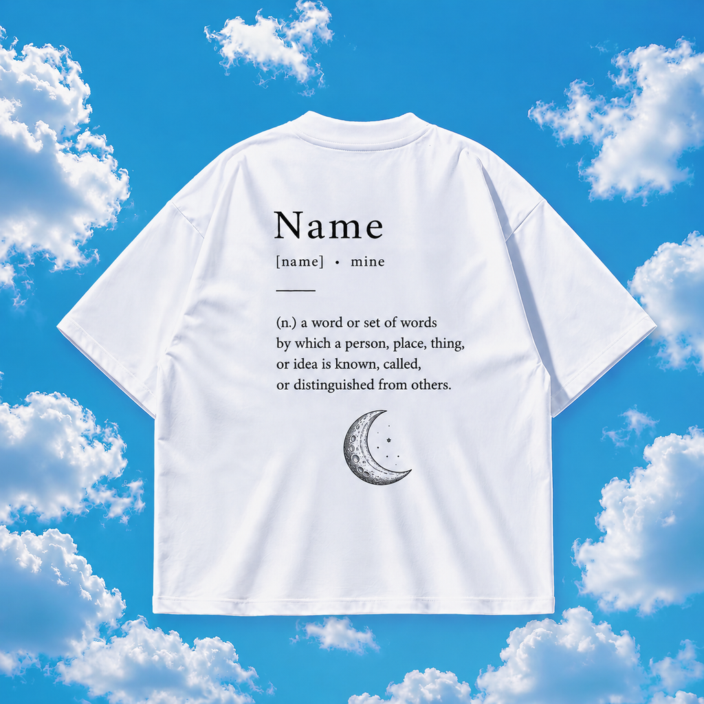 Custom Name & Meaning Couple Oversized T-shirts