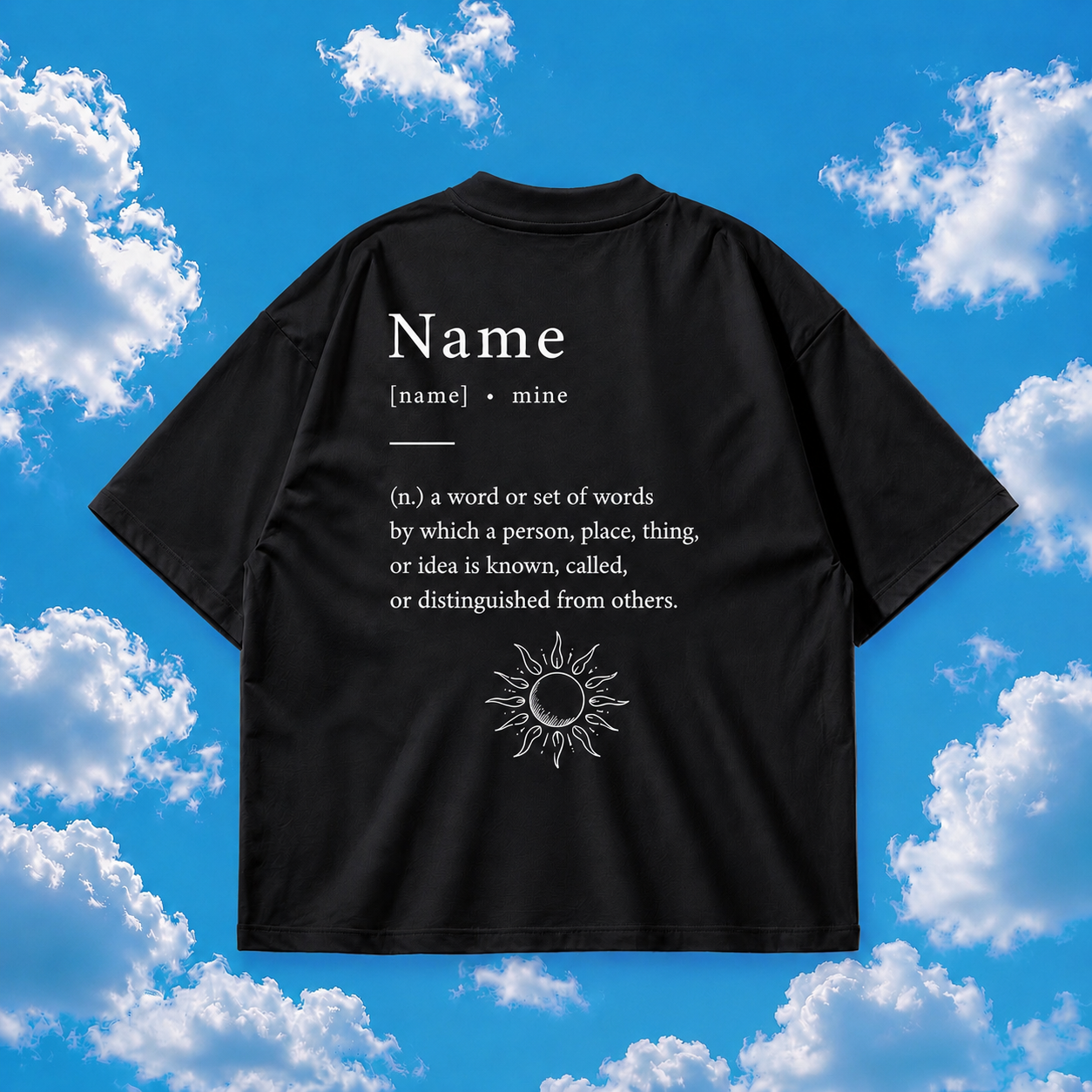 Custom Name & Meaning Couple Oversized T-shirts