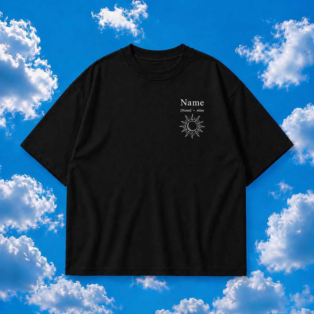 Custom Name & Meaning Couple Oversized T-shirts