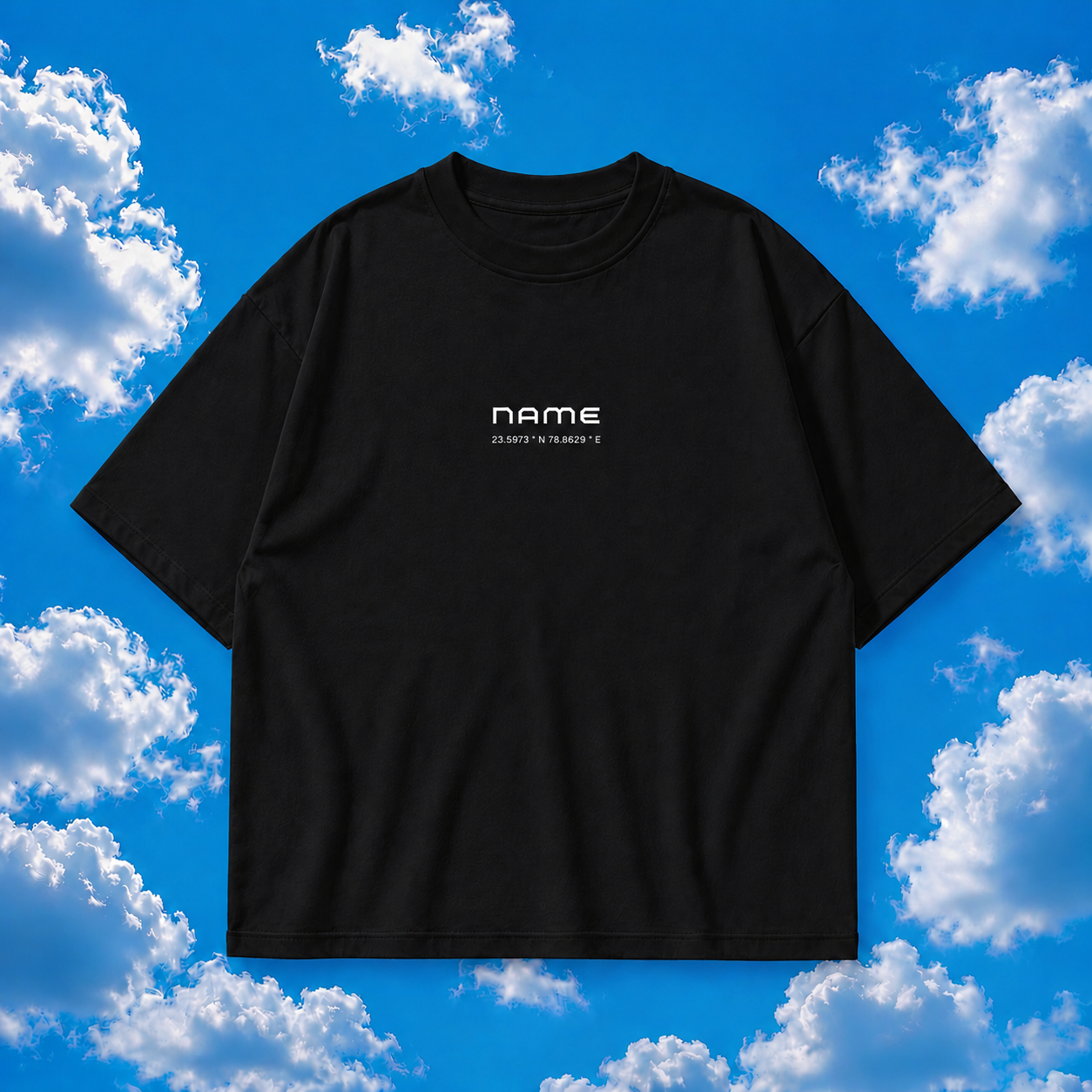 Custom NASA Landsat Name Couple Oversized T-shirts