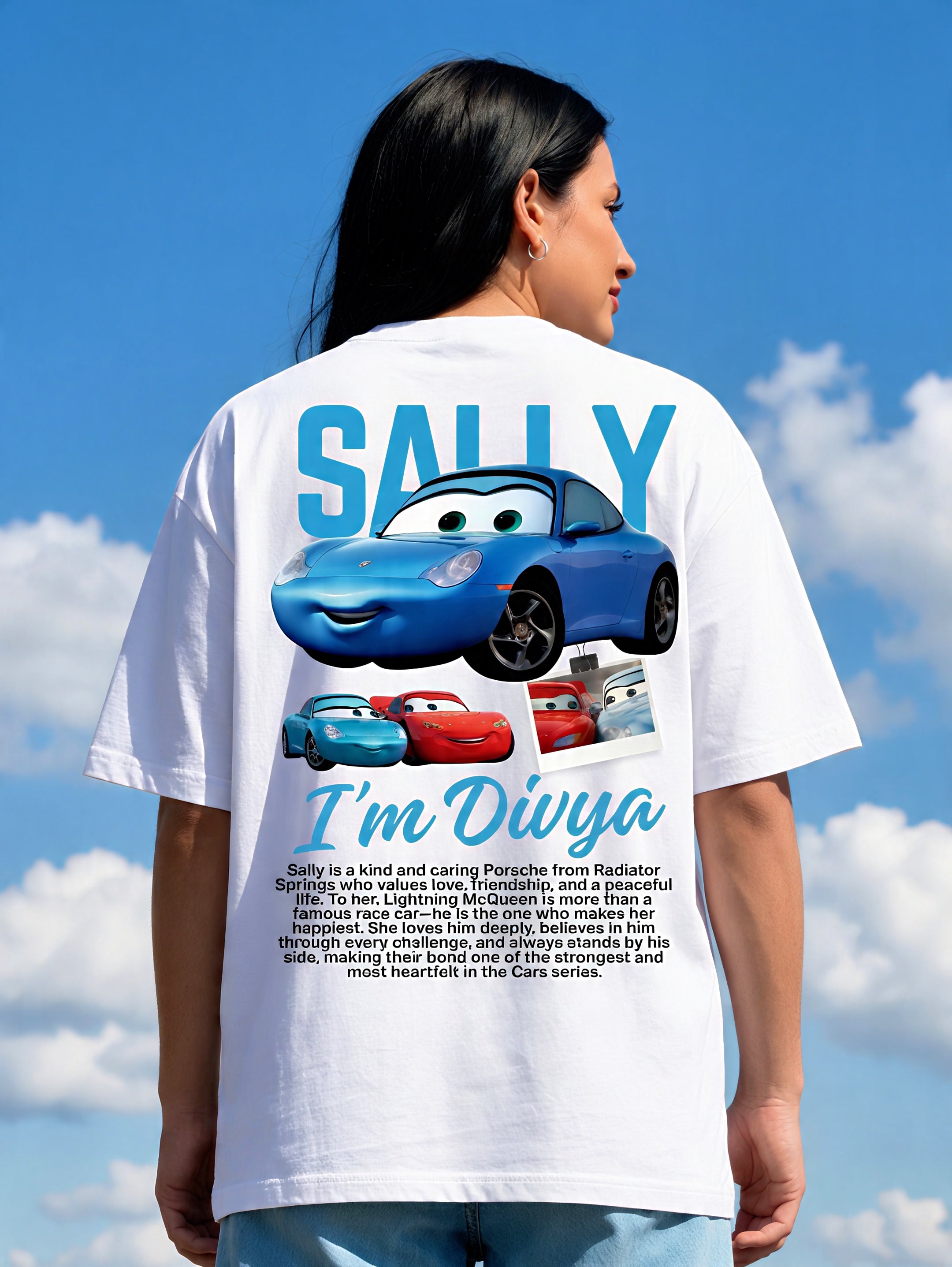 McQueen & Sally Custom Name Oversized T-shirts