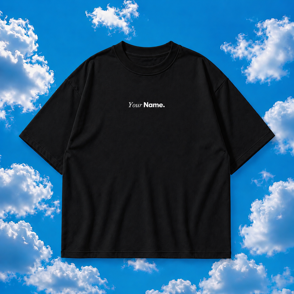 Custom Black Oversized T-Shirt