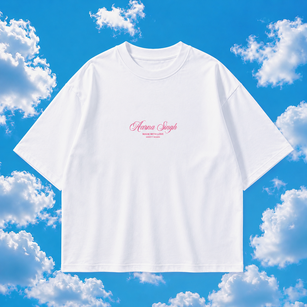 Custom Face White Oversized T-shirt