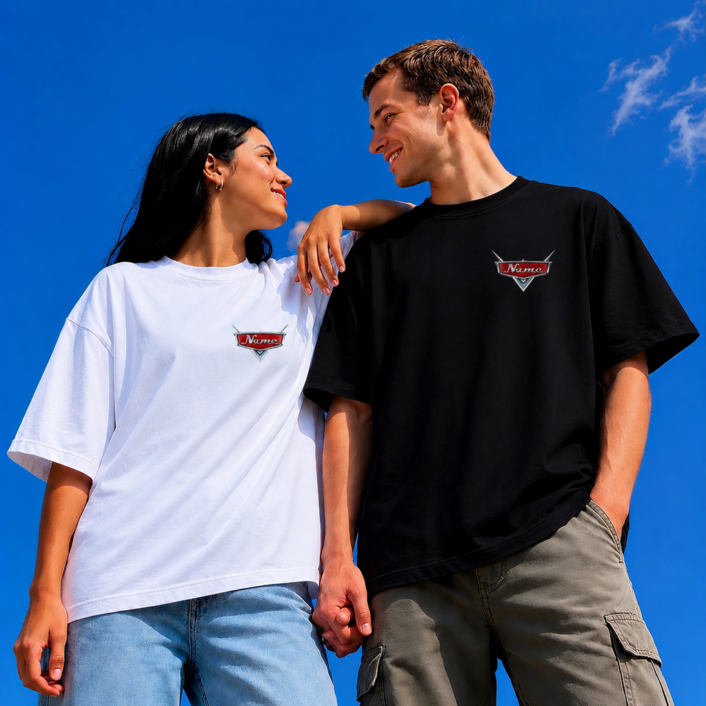 McQueen & Sally Custom Name Oversized T-shirts