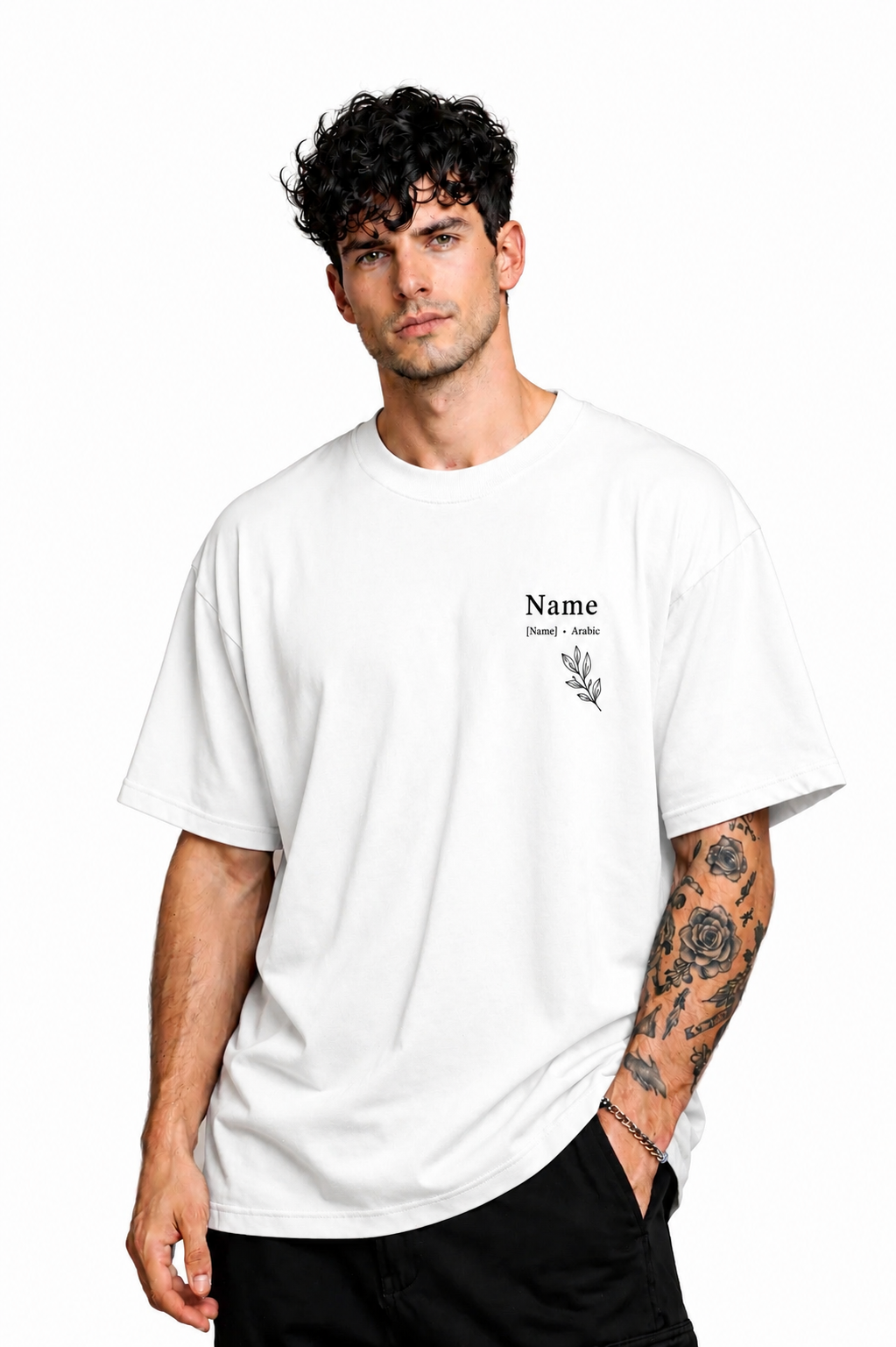 Customisable White Oversized T-Shirt – Premium 220 GSM Cotton (Unisex)